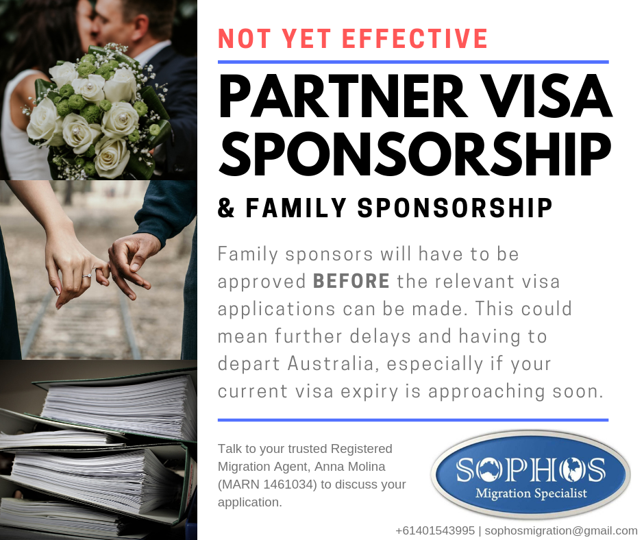 Partner Visa changes are not yet effective